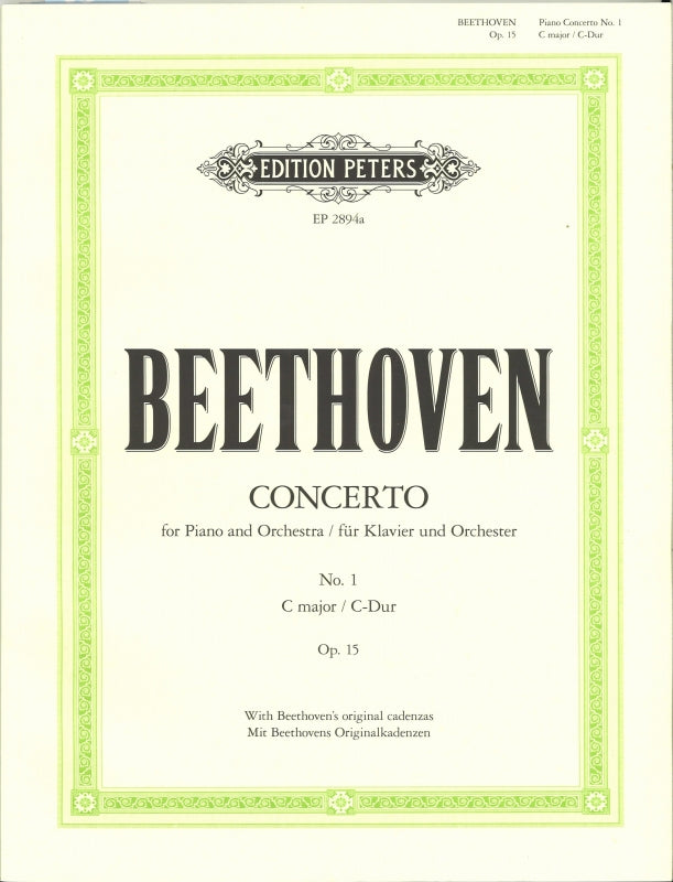 Beethoven, Concerto No. 1 in C (Pauer) (Peters)