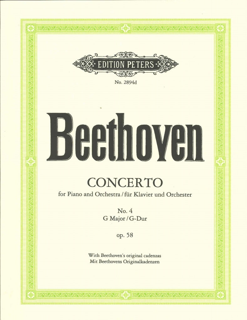 Beethoven, Concerto No. 4 in G (Pauer) (Peters)