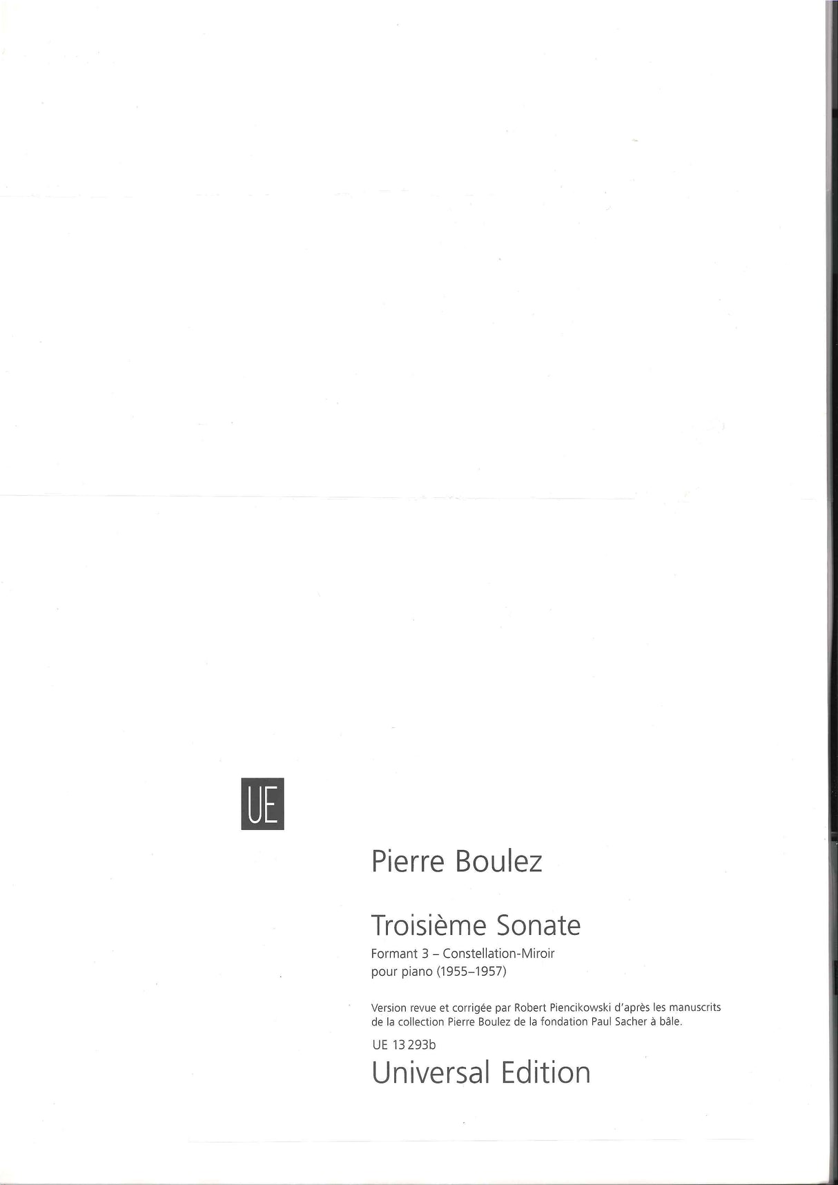 Boulez, Sonate No. 3, Formant 3 (Universal)