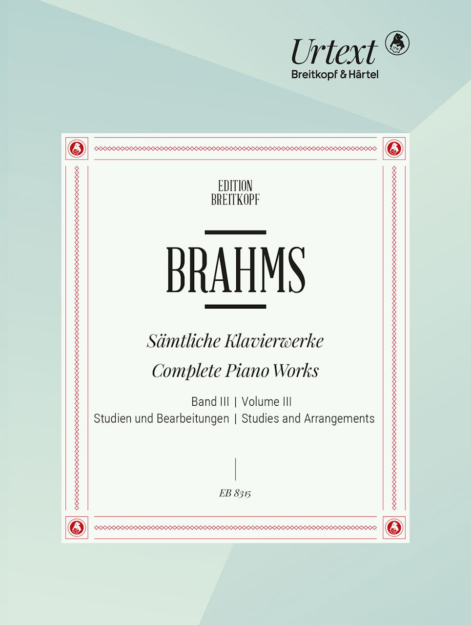 Brahms, Klavierwerke 3: Studien, Bearbei (Breitkopf)
