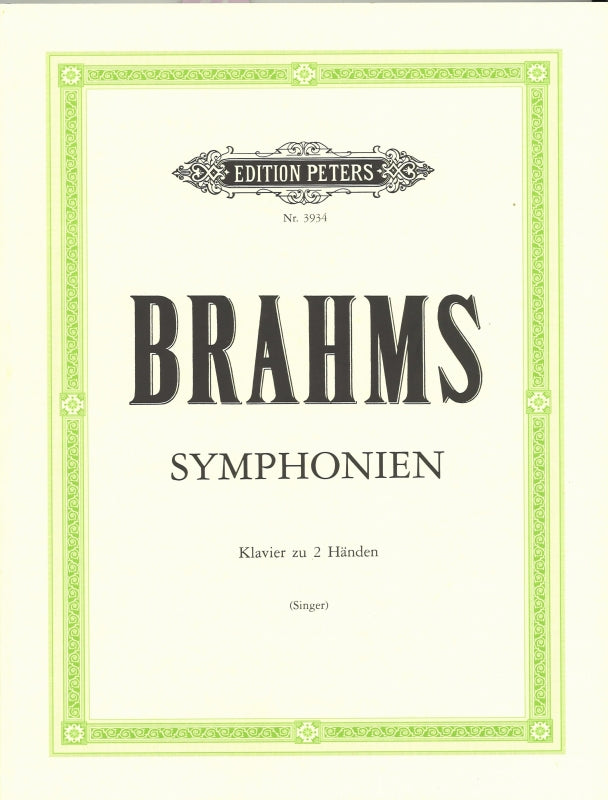 Brahms, Symphonien (Singer) (Peters)