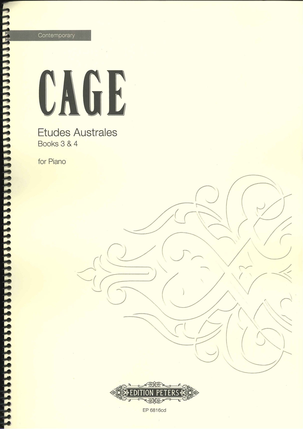 Cage, Etudes Australes Books 3 & 4 (Peters)