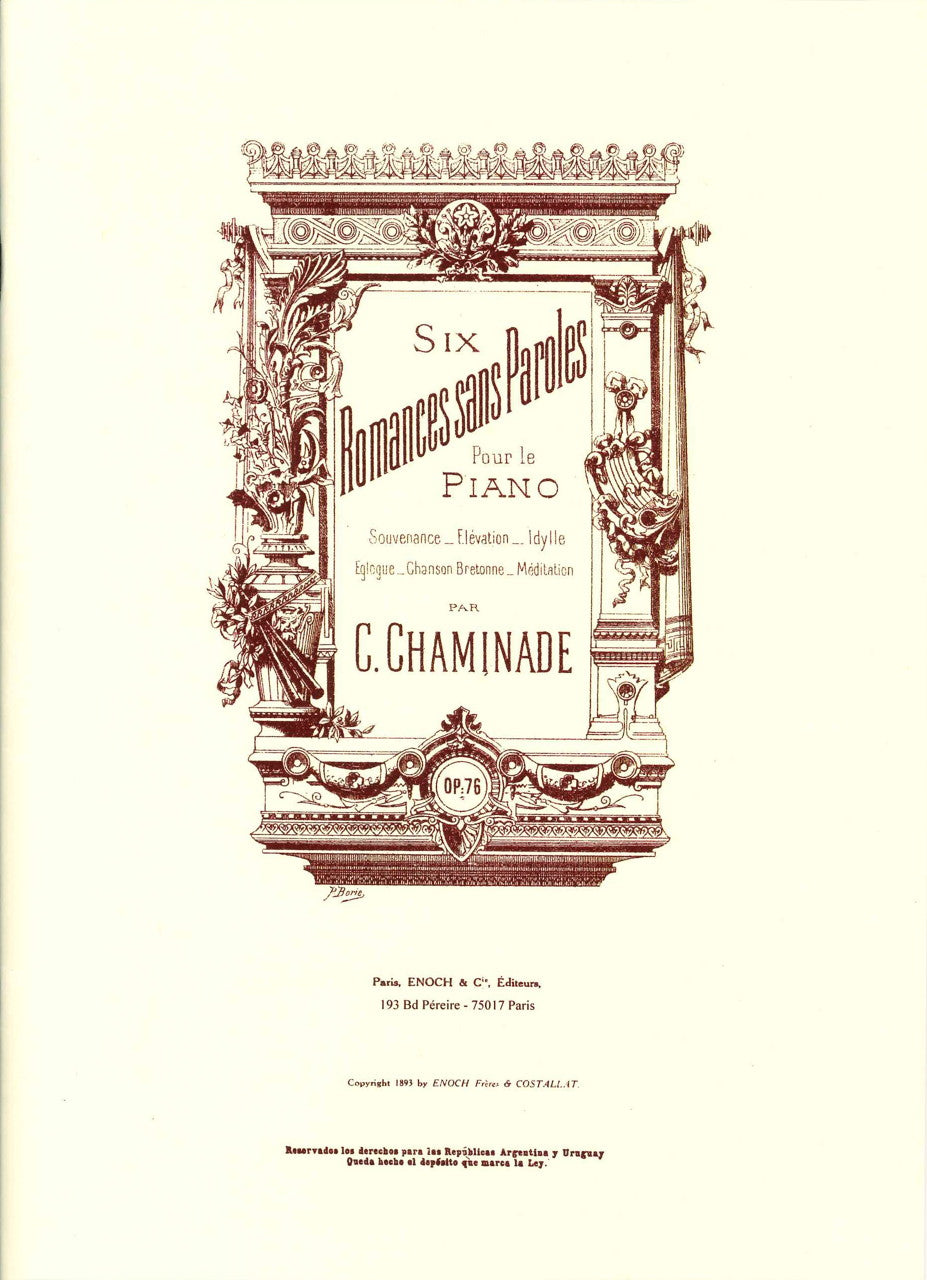 Chaminade, 6 Romances sans paroles (Enoch)