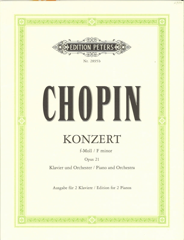 Chopin, Concerto No. 2 in f (Pozniak) (Peters)