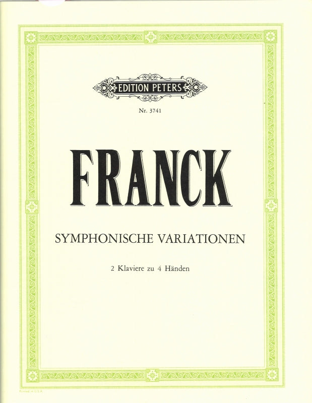 Franck, Variations symphoniques 2-Pf Red (Peters)