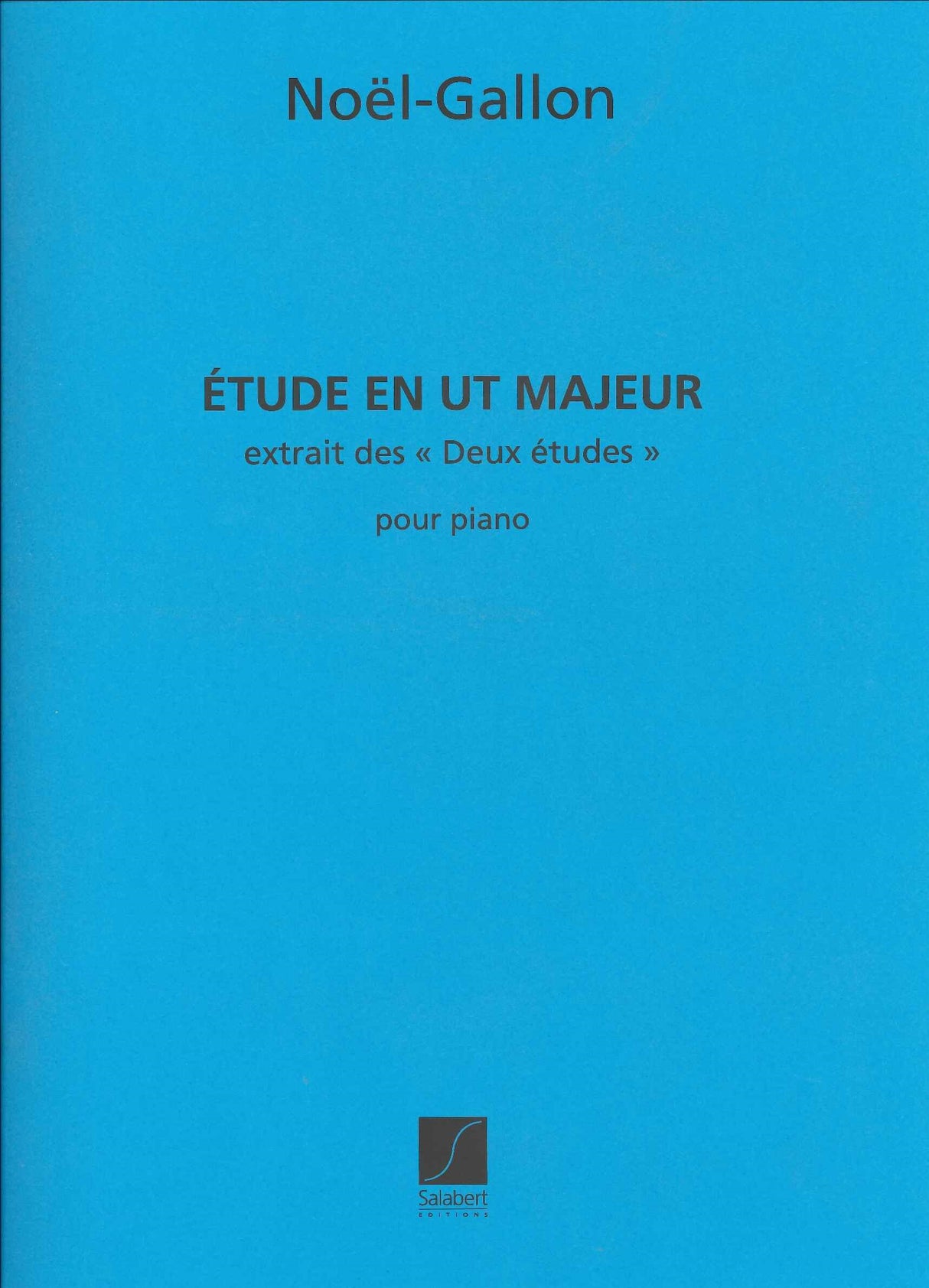 Gallon, 2 Etudes, 1: Etude en ut majeur (Salabert)