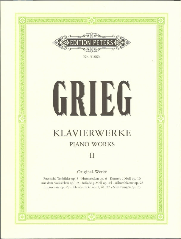 Grieg, Klavierwerke 2: Original-Werke (Peters)