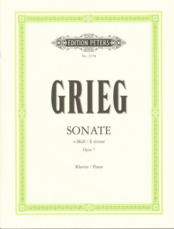 Grieg, Sonata op. 7 in e (Peters)