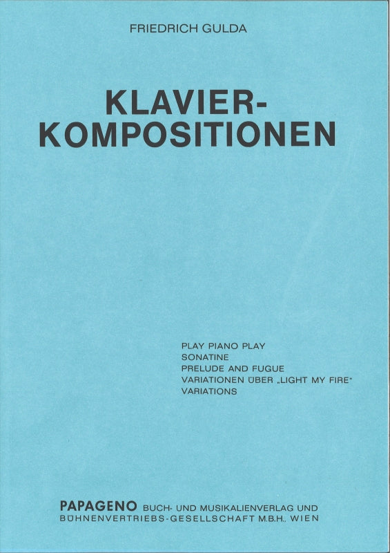 Gulda, Klavier-Kompositionen (Papageno/Weinberger)
