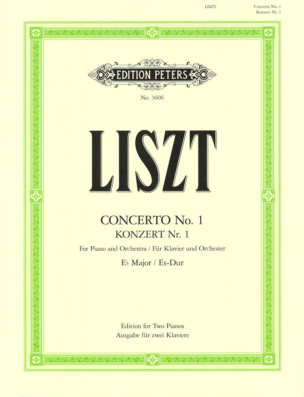 Liszt, Concerto No. 1 in Eb (Sauer) (Peters)