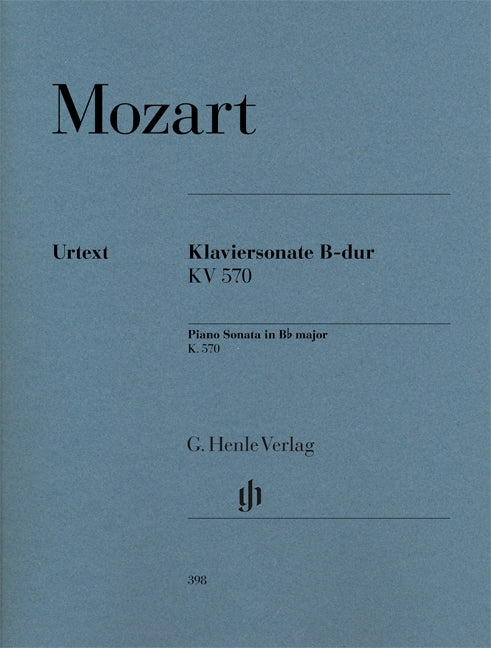 Mozart, Sonata KV 570 in Bb (Henle)