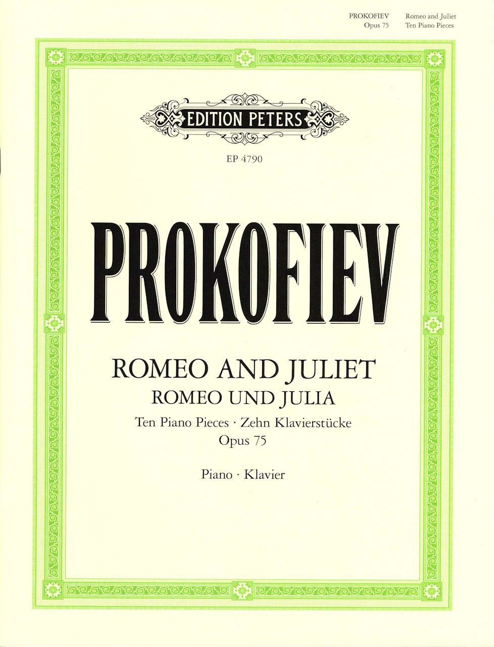 Prokofiev, Romeo und Julia op. 75 (Peters)