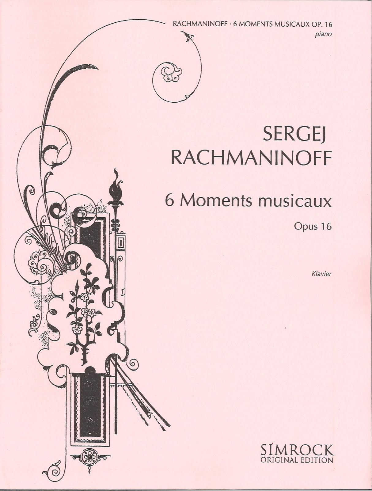 Rachmaninoff, Moments musicaux op. 16 (Simrock)