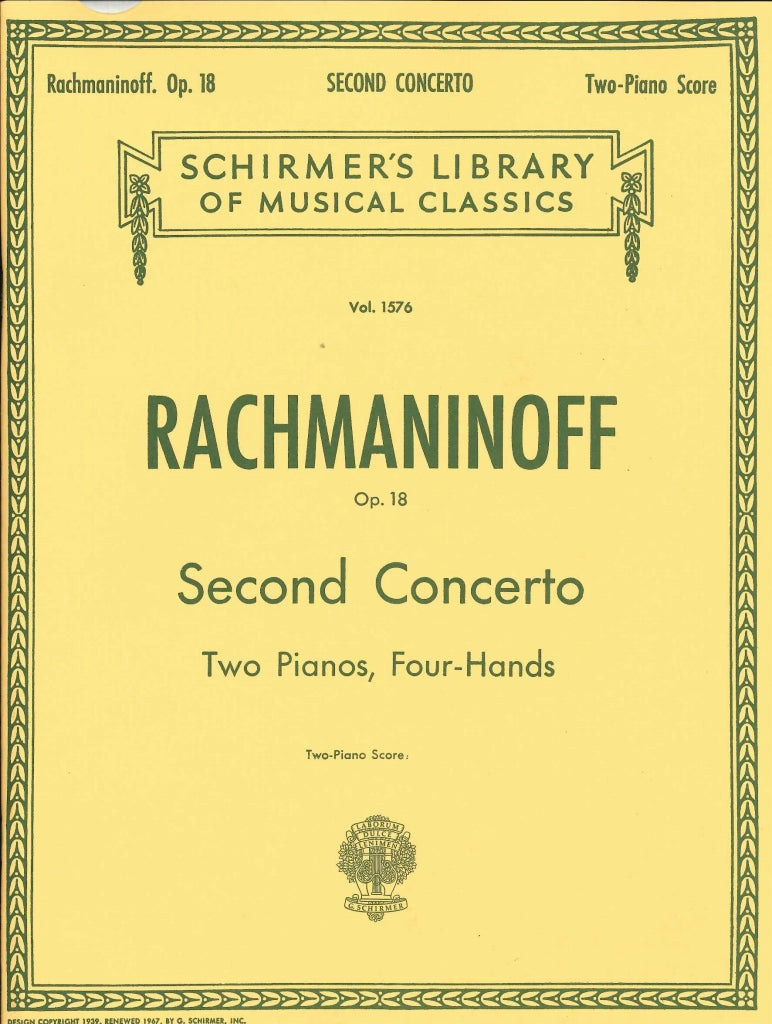 Rachmaninoff, Concerto No. 2 in c op. 18 (G.Schirmer)