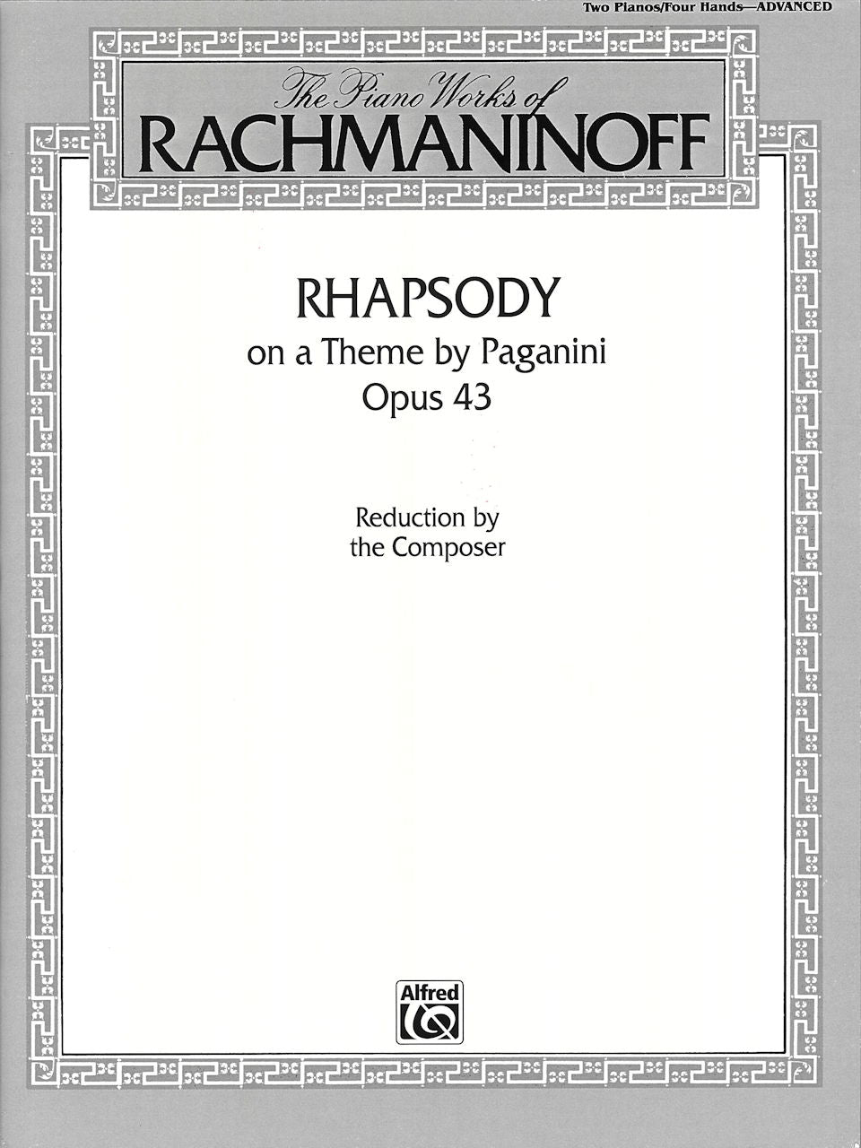 Rachmaninoff, Rhapsody theme by Paganini (Belwin/Alfred)