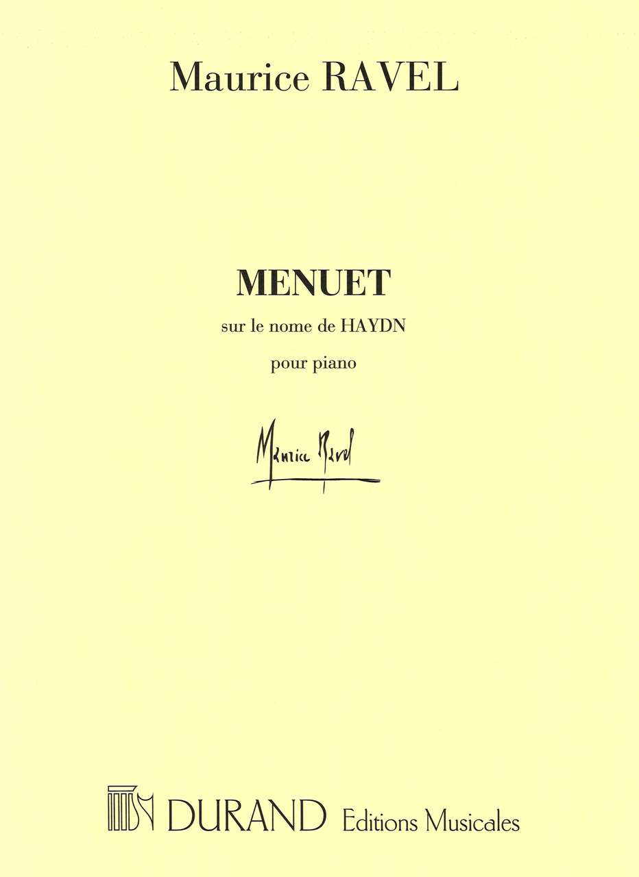 Ravel, Menuet sur le nom d'Haydn (Durand)