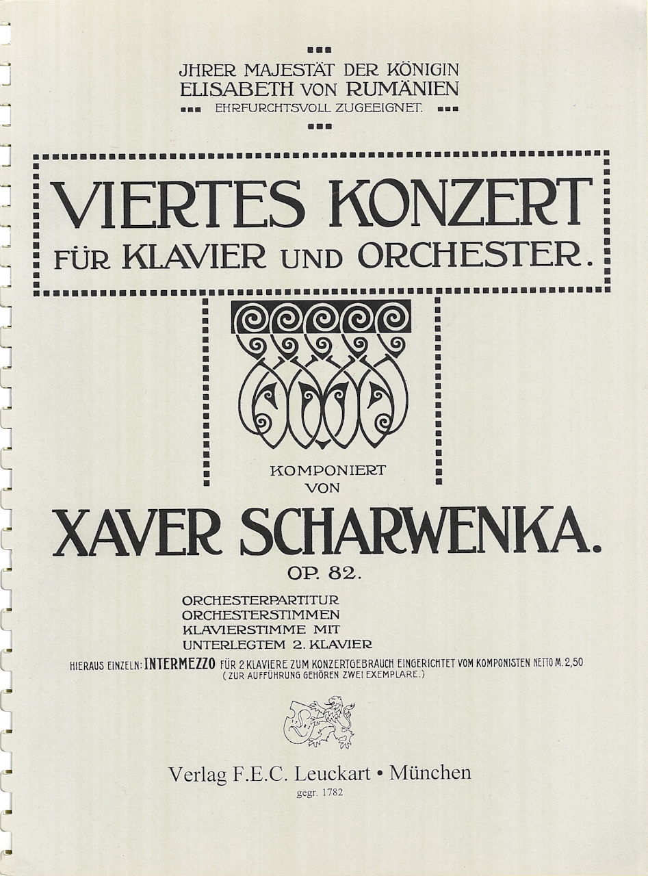 Scharwenka, Concerto No. 4 in f op. 82 (Leuckart)