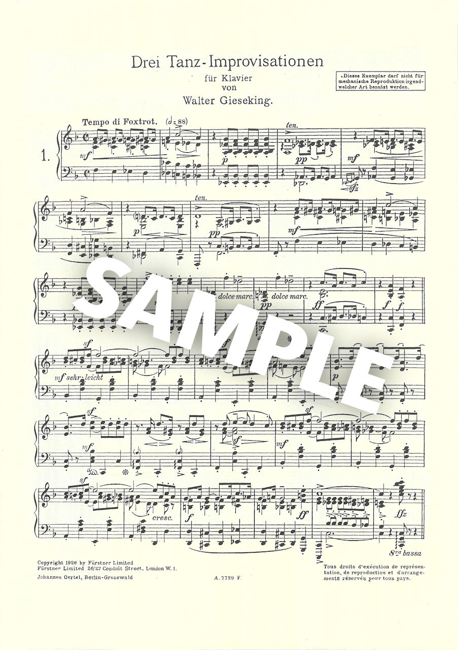 Strauss,R./Gieseking, 3 Tanzimprovisatio (Furstner)