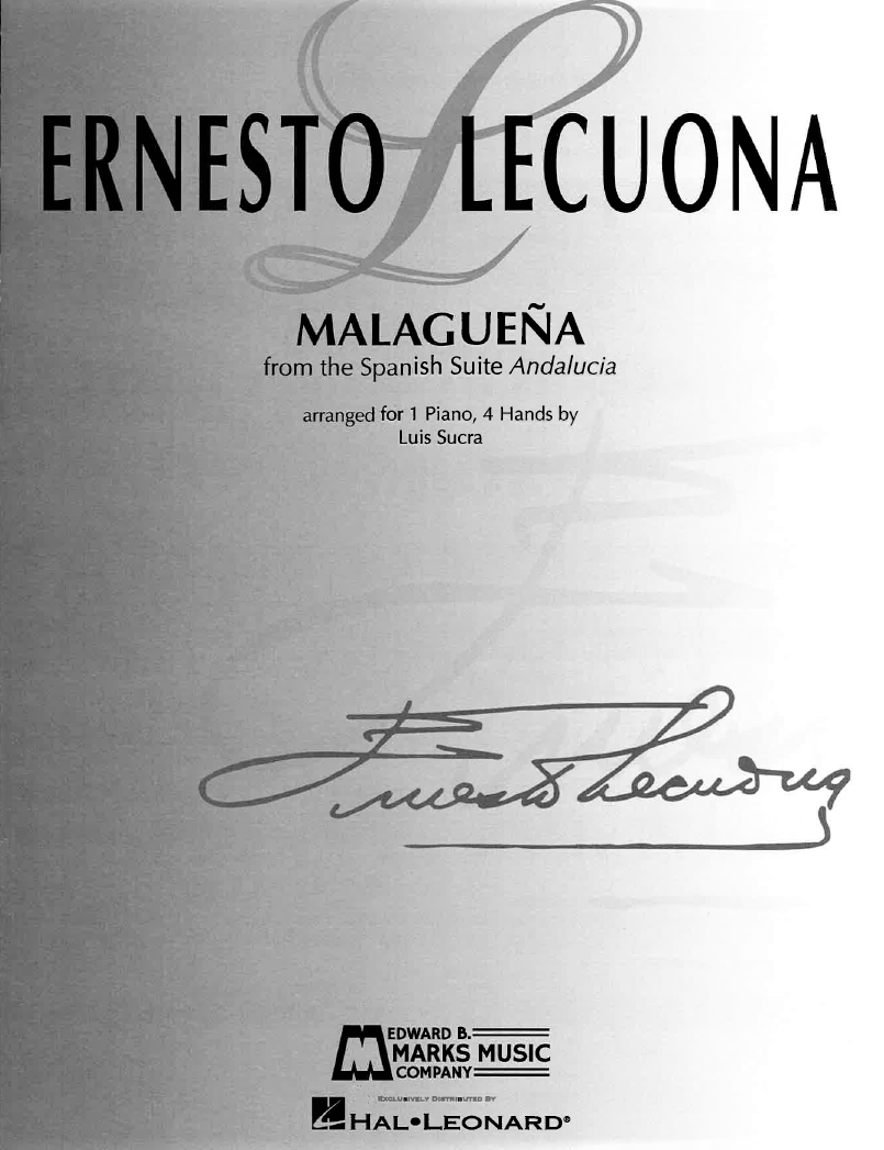 Lecuona, Malaguena (Hal Leonard)