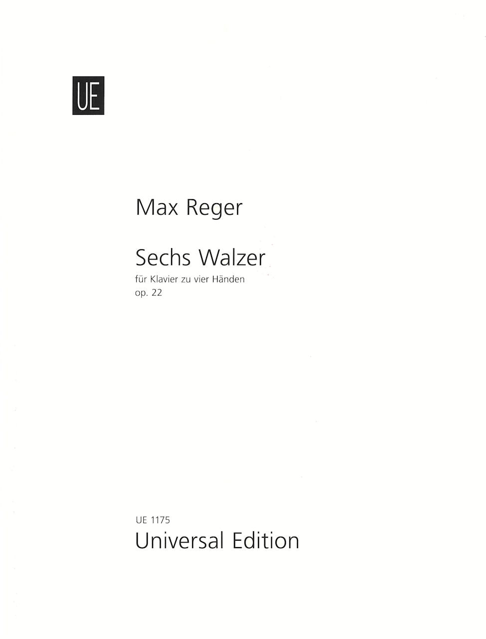 Reger, 6 Walzer op.22 (Universal)