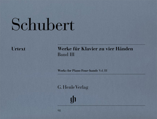 Schubert, Works for Piano 4-hands 3 (Henle)