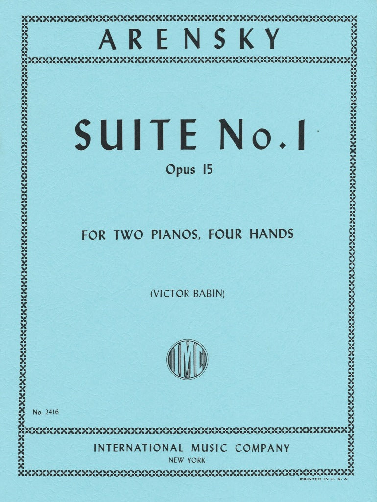 Arensky, Suite No. 1 op. 15 (IMC)