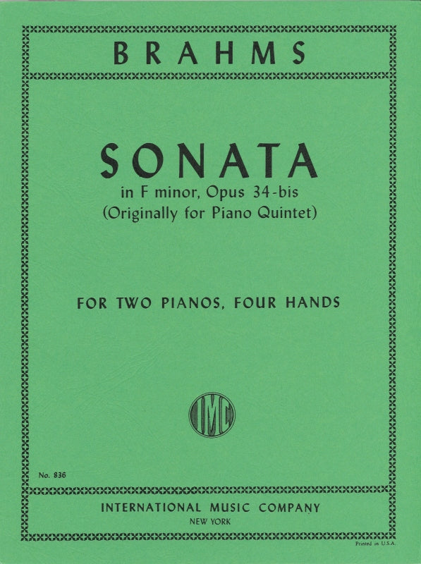 Brahms, Sonata in f op. 34bis (IMC)