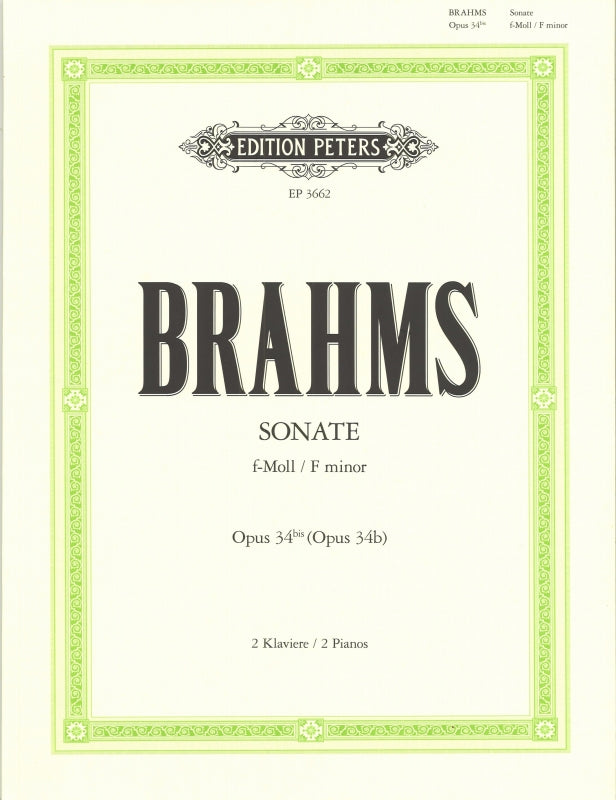 Brahms, Sonata in f op. 34bis (Peters)