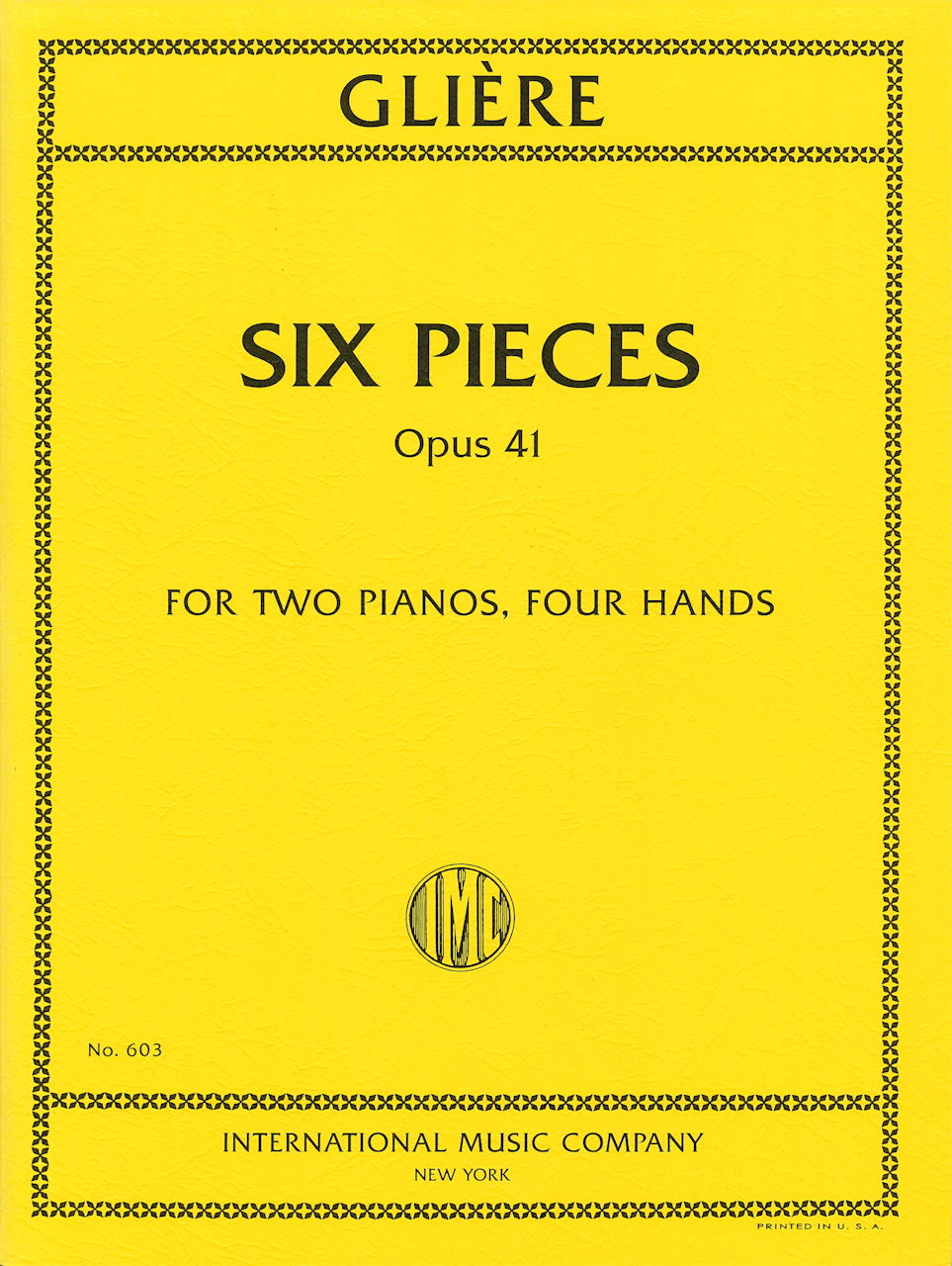 Gliere, 6 Original pieces op.41 (IMC)