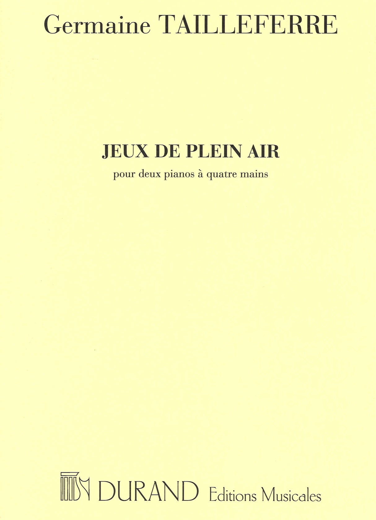 Tailleferre, Jeux de plein air (Durand)