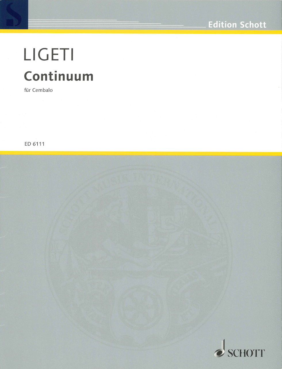 Ligeti, Continuum (1968) (Schott)