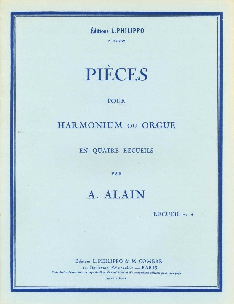 Alain,A., Pieces 3 (Combre)