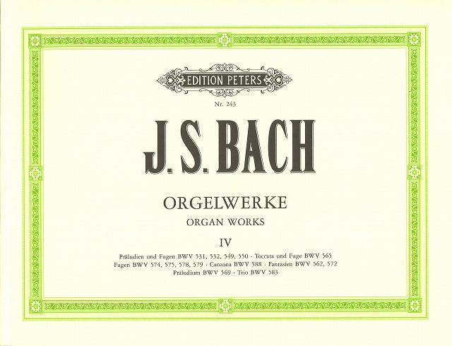 Bach, Orgelwerke 4: Praludien; Fugen etc (Peters)
