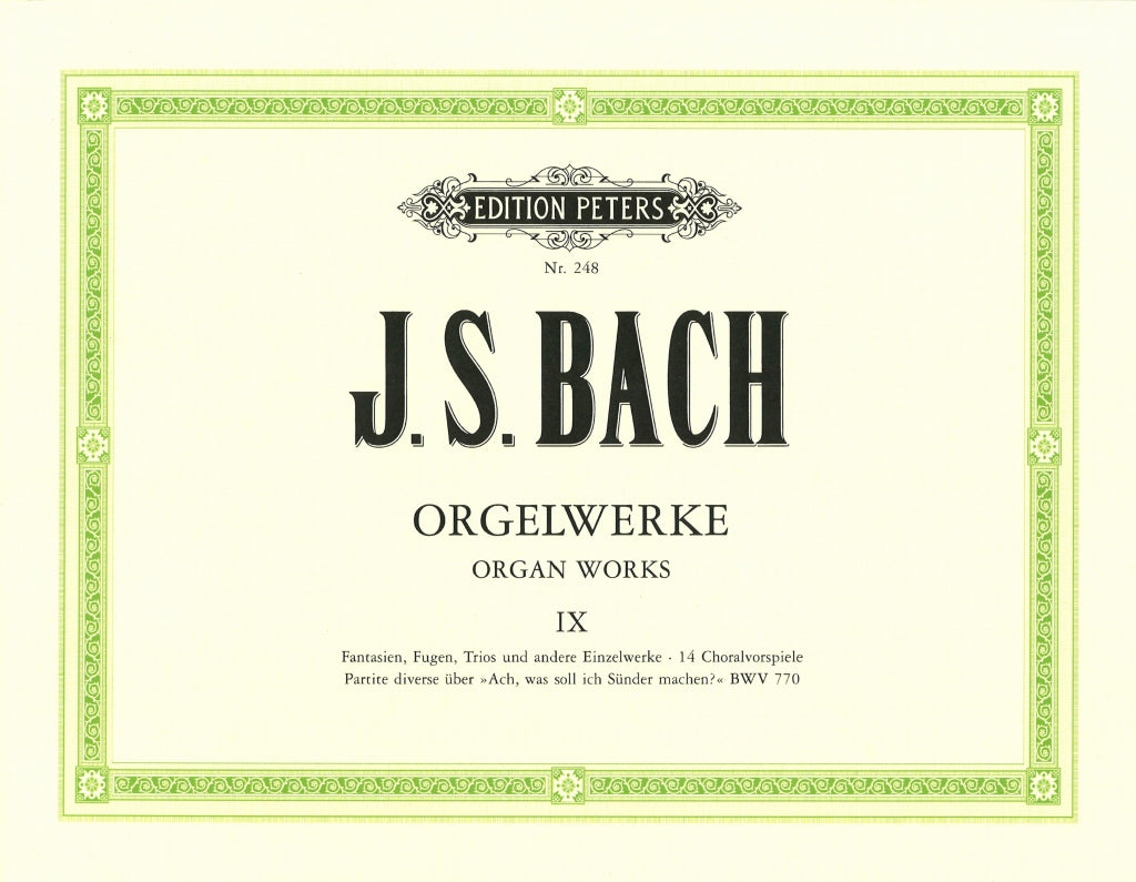 Bach, Orgelwerke 9: Fantasien; Fugen (Peters)