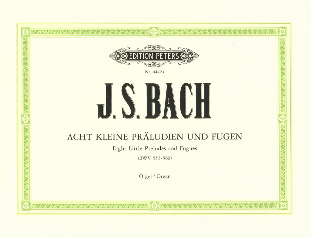 Bach, 8 kleine Praludien & Fugen(Keller) (Peters)