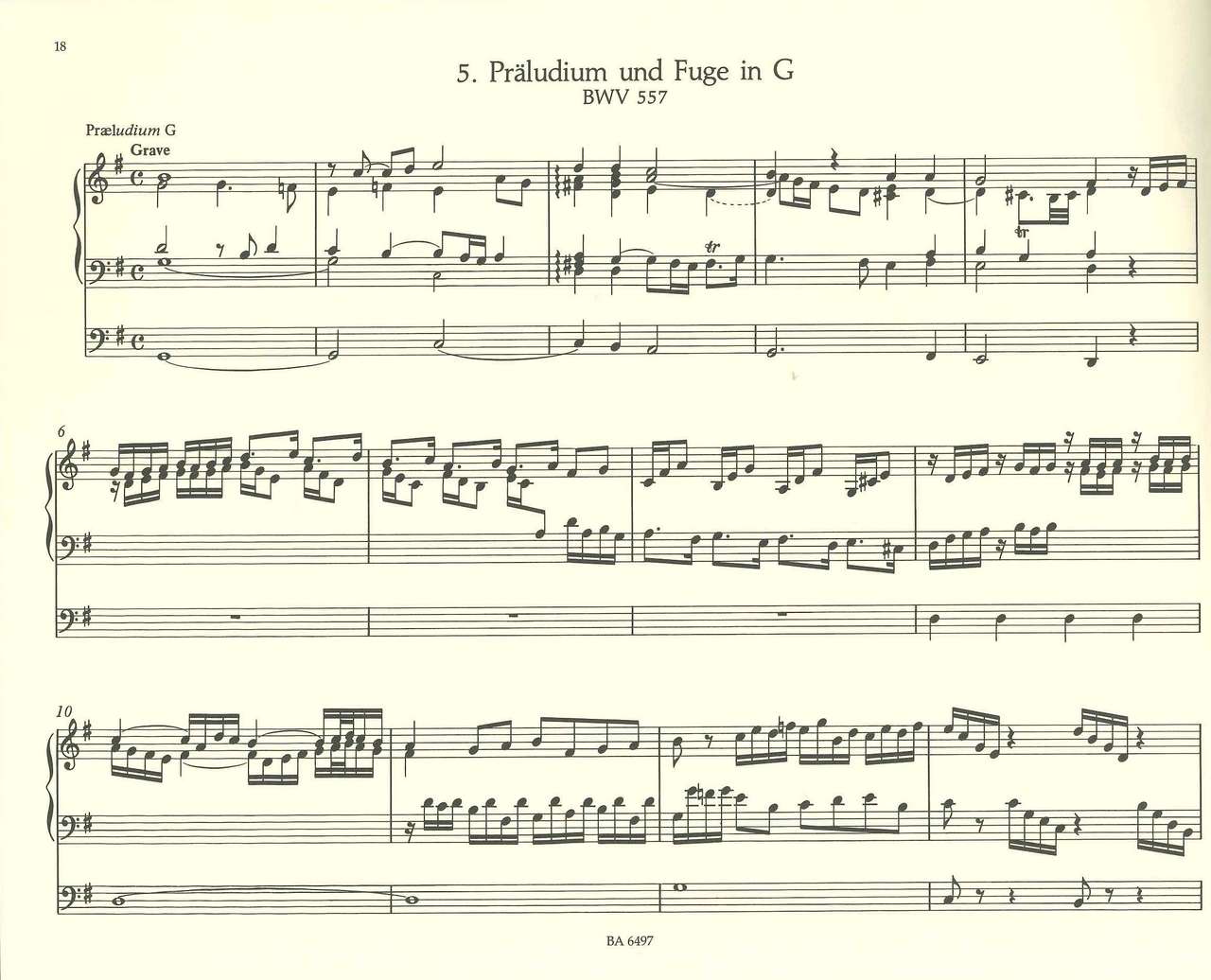 バッハ: 8つの小前奏曲とフーガ BWV 553-560（デュル校訂