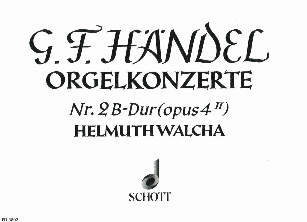Handel, Concerto op. 4/2 (2-Org Red) (Schott)