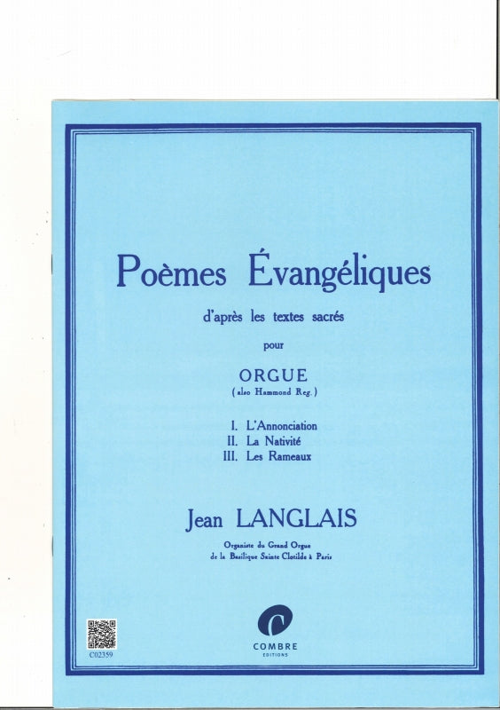 Langlais, 3 Poemes evangeliques op. 2 (Combre)