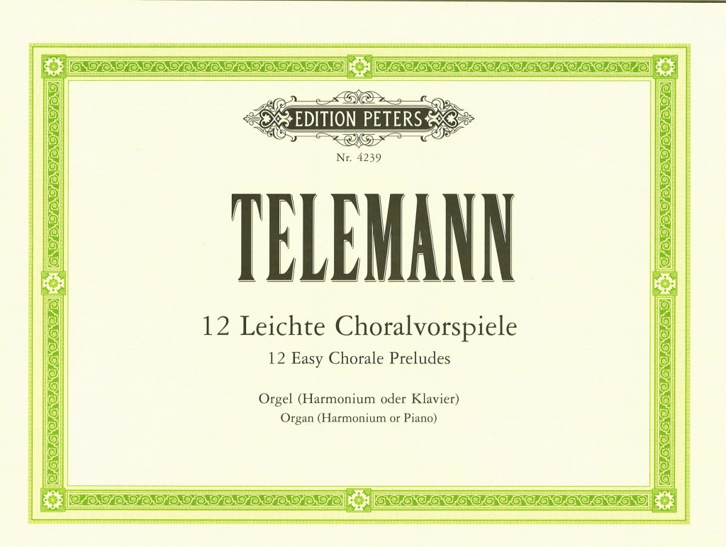Telemann, 12 leichte Choralvorspiele (Peters)