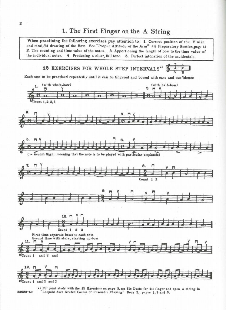 Auer, Graded Course of Vn Playing 2 (Carl Fischer)