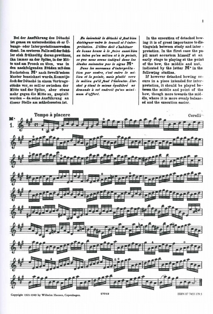 Flesch, Etuden-Sammlung 1: 51 Etuden (W.Hansen)
