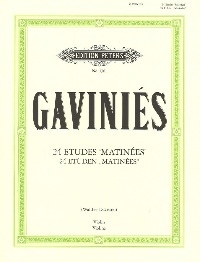 Gavinies, 24 Etudes (Davisson) (Peters)