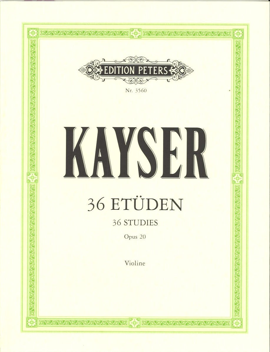 Kayser, 36 Etudes op. 20 (Sitt) (Peters)