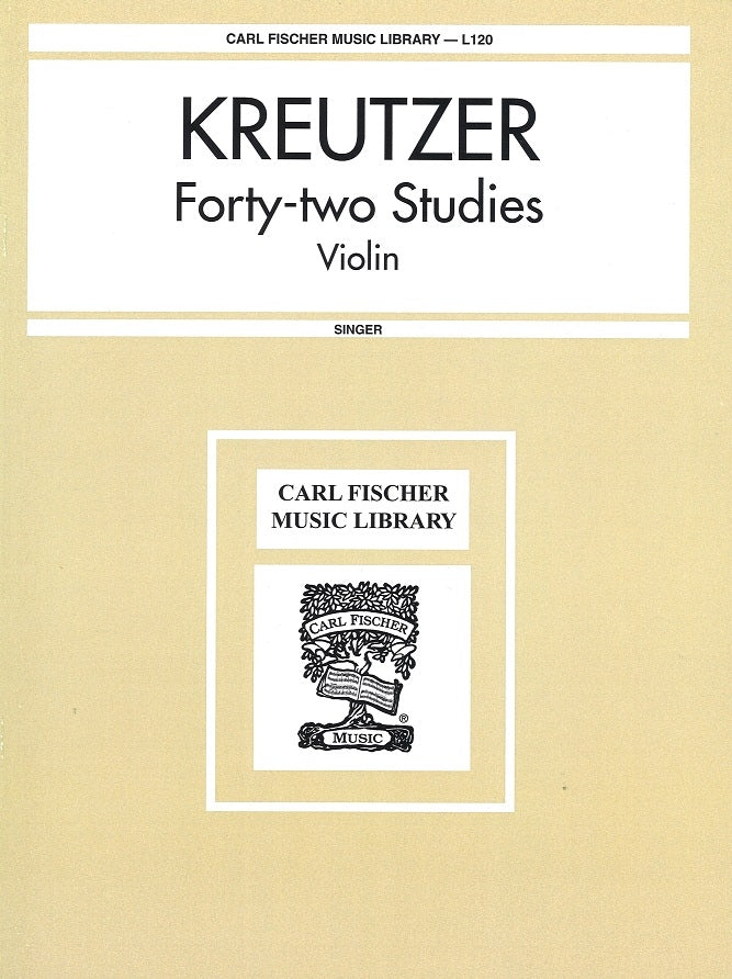 Kreutzer, 42 Etudes (Singer) (Carl Fischer)