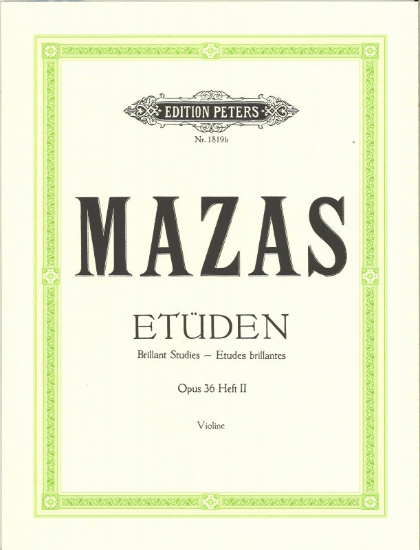 Mazas, Etuden op. 36, 2 (Davisson) (Peters)