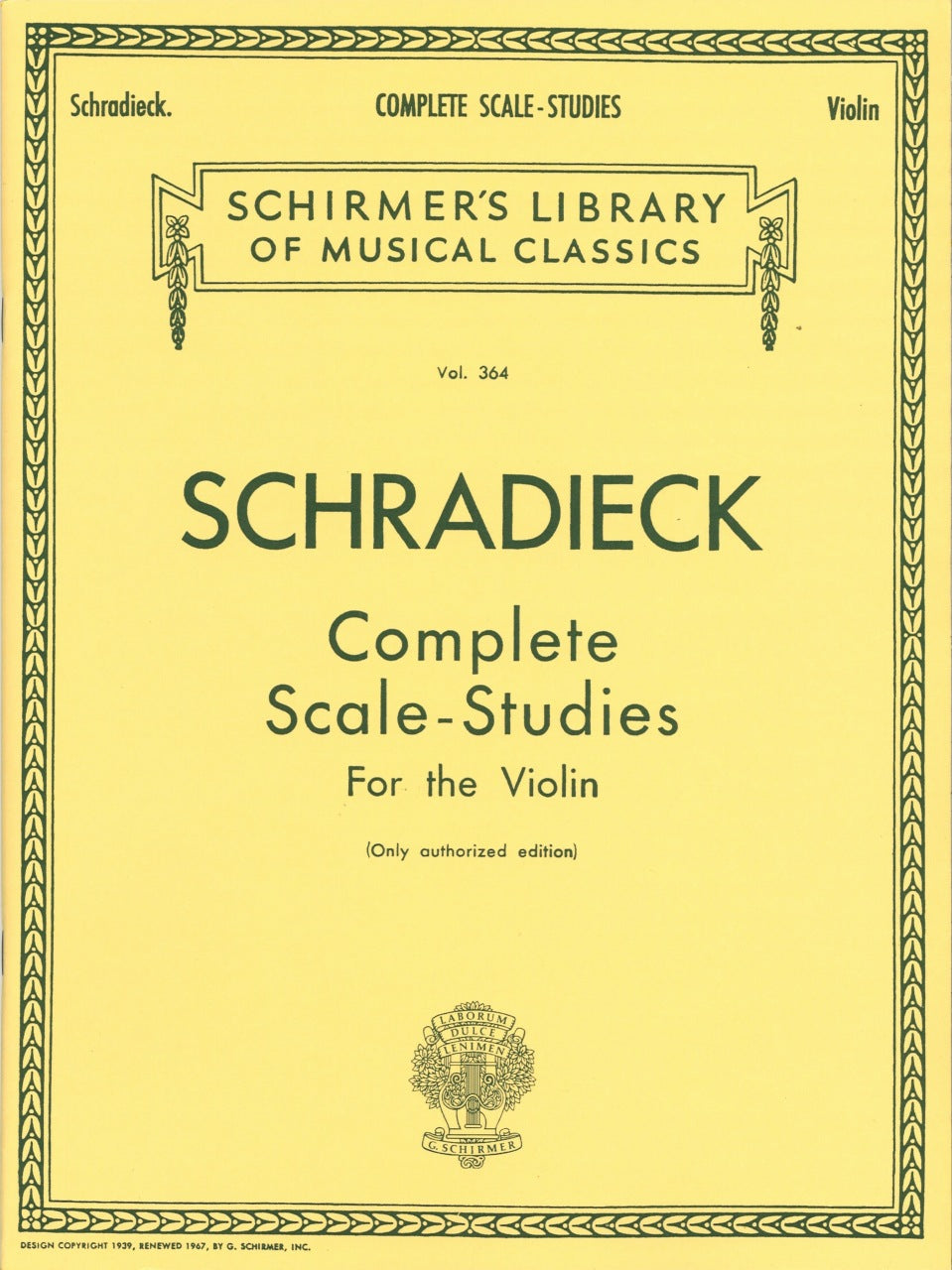 Schradieck, Scale Studies (G.Schirmer)