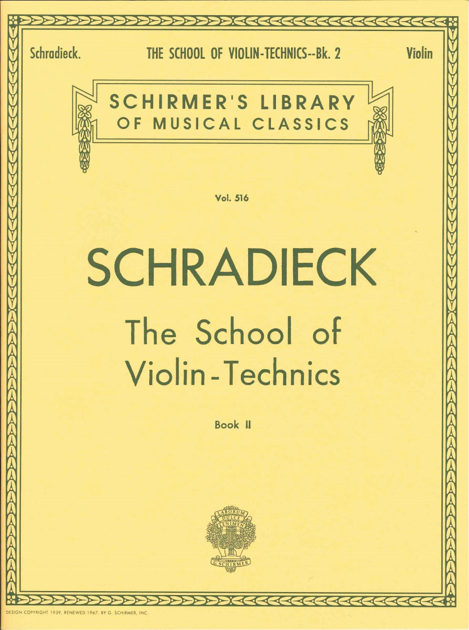 Schradieck, School of Violin-Technic 2 (G.Schirmer)