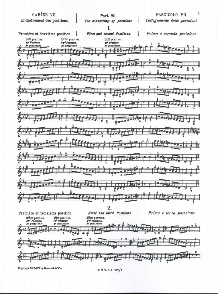 Sevcik, op. 6/7: Method for Beginners (Bosworth)