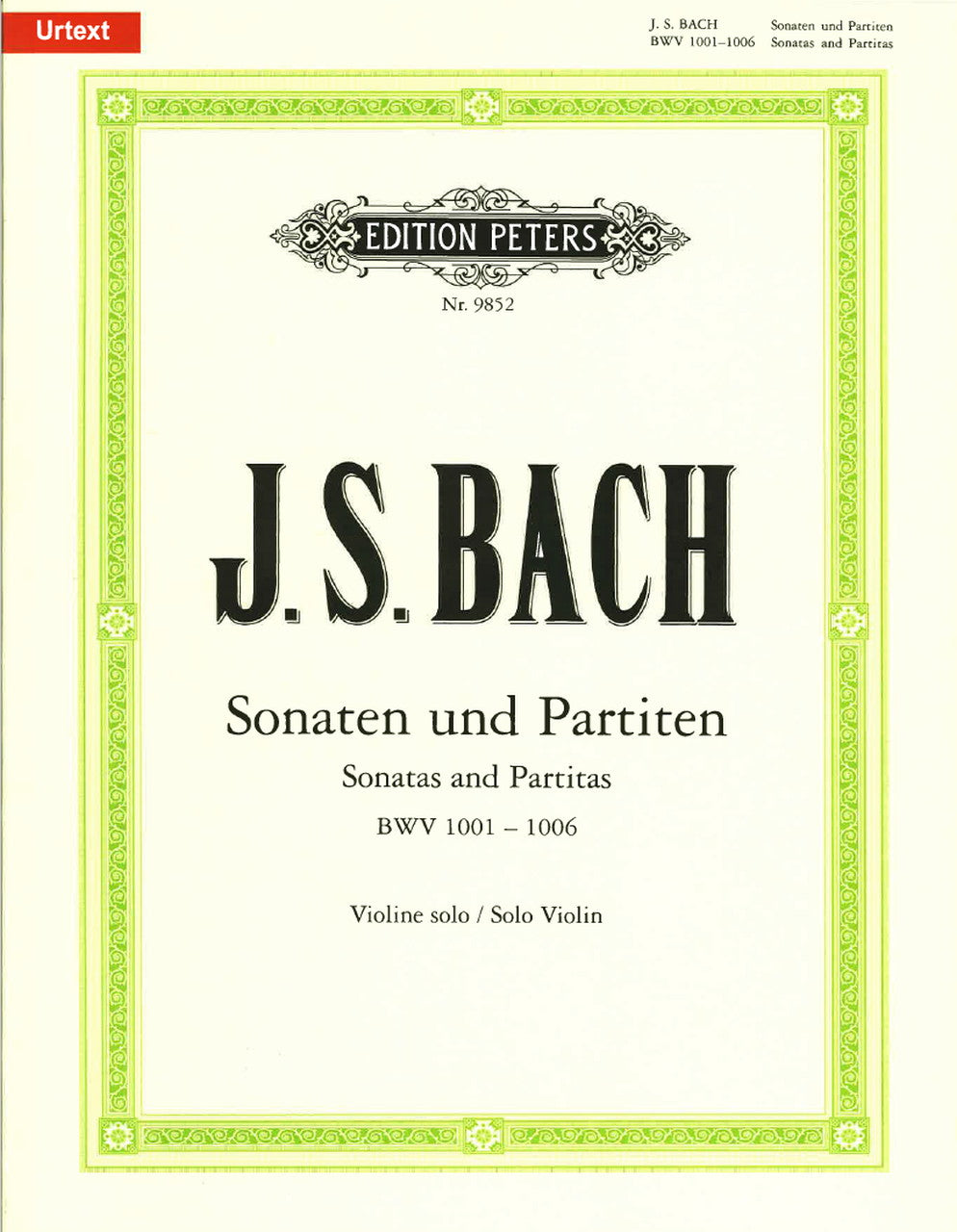 Bach, Sonaten und Partiten (Rostal) (Peters)