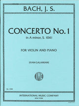Bach, Concerto BWV 1041 in a (Galamian) (IMC)